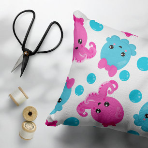 Octopus Pattern, Cute Octopus, Zee Animals Accent Kussen