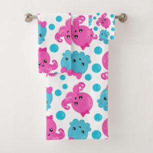 Octopus Pattern, Cute Octopus, Zee Animals Bad Handdoek
