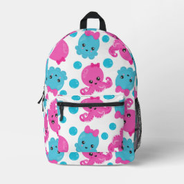Octopus Pattern, Cute Octopus, Zee Animals Bedrukte Rugzak
