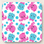 Octopus Pattern, Cute Octopus, Zee Animals Bier Onderzetter (Voorkant)