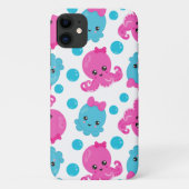 Octopus Pattern, Cute Octopus, Zee Animals Case-Mate iPhone Case (Achterkant)
