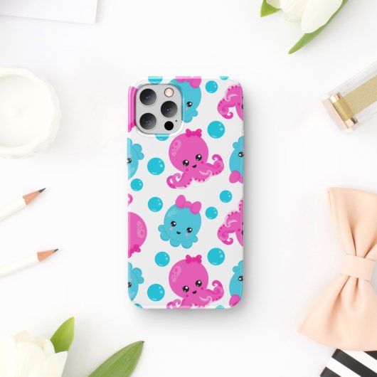 Octopus Pattern, Cute Octopus, Zee Animals Case-Mate iPhone Case
