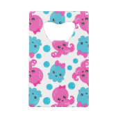 Octopus Pattern, Cute Octopus, Zee Animals Creditkaart Flessenopener (Voorkant)