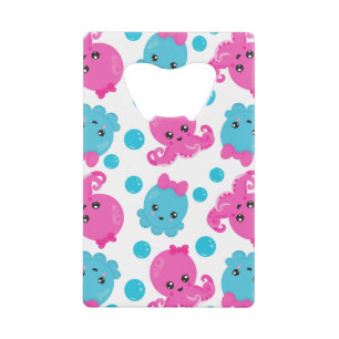 Octopus Pattern, Cute Octopus, Zee Animals Creditkaart Flessenopener