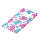 Octopus Pattern, Cute Octopus, Zee Animals Creditkaart Flessenopener (Voorkant Gekanteld)