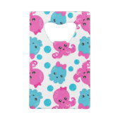 Octopus Pattern, Cute Octopus, Zee Animals Creditkaart Flessenopener (Achterkant)