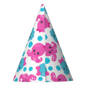 Octopus Pattern, Cute Octopus, Zee Animals Feesthoedjes (Achterkant)