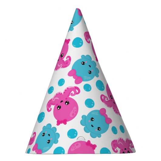 Octopus Pattern, Cute Octopus, Zee Animals Feesthoedjes (Rechts)