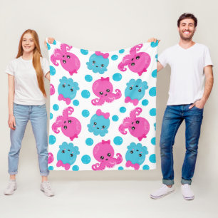 Octopus Pattern, Cute Octopus, Zee Animals Fleece Deken