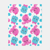 Octopus Pattern, Cute Octopus, Zee Animals Fleece Deken (Voorkant)