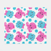 Octopus Pattern, Cute Octopus, Zee Animals Fleece Deken (Voorkant (Horizontaal))