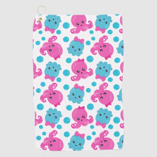 Octopus Pattern, Cute Octopus, Zee Animals Golfhanddoek (Voorkant)