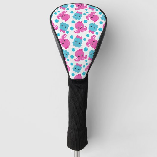 Octopus Pattern, Cute Octopus, Zee Animals Golfheadcover (Voorkant)
