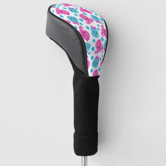 Octopus Pattern, Cute Octopus, Zee Animals Golfheadcover (Schuin)
