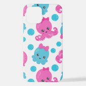 Octopus Pattern, Cute Octopus, Zee Animals iPhone Hoesje (Achterkant)