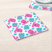 Octopus Pattern, Cute Octopus, Zee Animals Kartonnen Onderzetters (Schuin)