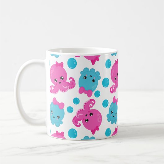 Octopus Pattern, Cute Octopus, Zee Animals Koffiemok (Links)
