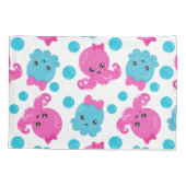 Octopus Pattern, Cute Octopus, Zee Animals Kussensloop (Achterkant)