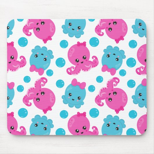Octopus Pattern, Cute Octopus, Zee Animals Muismat (Voorkant)