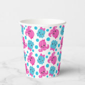 Octopus Pattern, Cute Octopus, Zee Animals Papieren Bekers (Rechts)