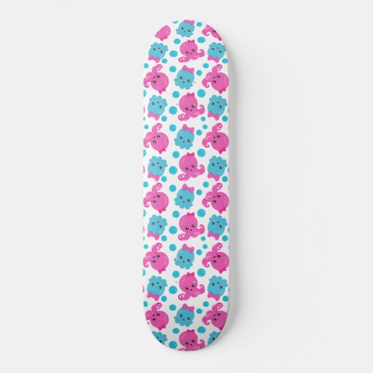 Octopus Pattern, Cute Octopus, Zee Animals Persoonlijk Skateboard (Voorkant)