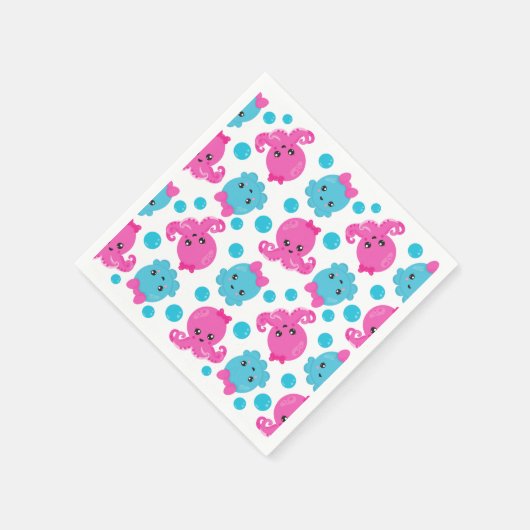 Octopus Pattern, Cute Octopus, Zee Animals Servet (Hoek)