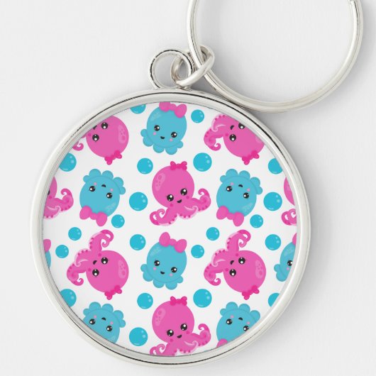 Octopus Pattern, Cute Octopus, Zee Animals Sleutelhanger (Voorkant)