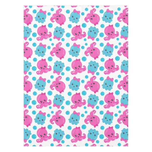 Octopus Pattern, Cute Octopus, Zee Animals Tafelkleed (Voorkant)