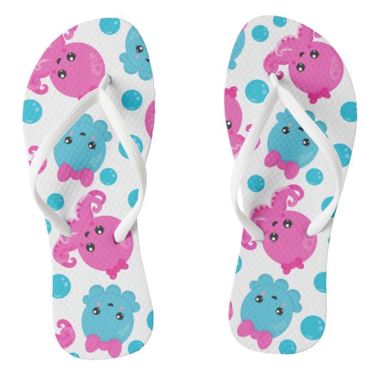 Octopus Pattern, Cute Octopus, Zee Animals Teenslippers (Voetbed)