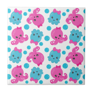 Octopus Pattern, Cute Octopus, Zee Animals Tegeltje