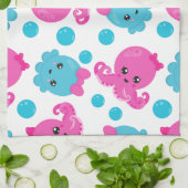 Octopus Pattern, Cute Octopus, Zee Animals Theedoek (Gevouwen)