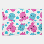 Octopus Pattern, Cute Octopus, Zee Animals Theedoek (Horizontaal)