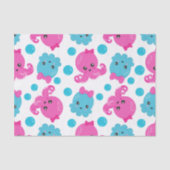 Octopus Pattern, Cute Octopus, Zee Animals Tissuepapier (Voorkant)