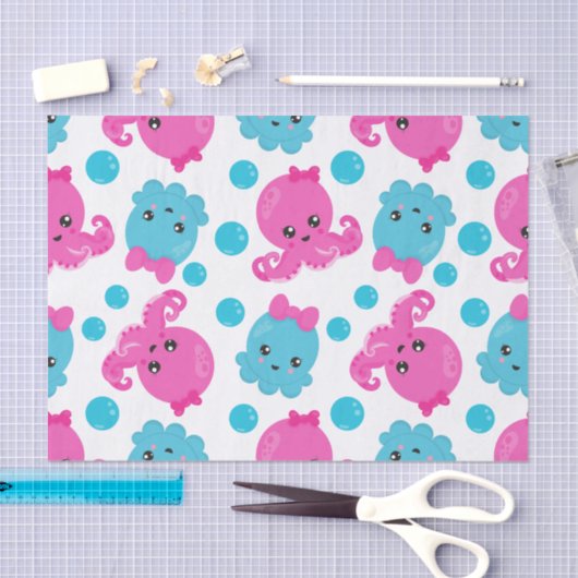 Octopus Pattern, Cute Octopus, Zee Animals Tissuepapier (Craft)