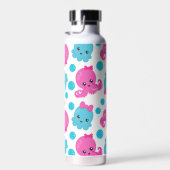 Octopus Pattern, Cute Octopus, Zee Animals Waterfles (Rechts)
