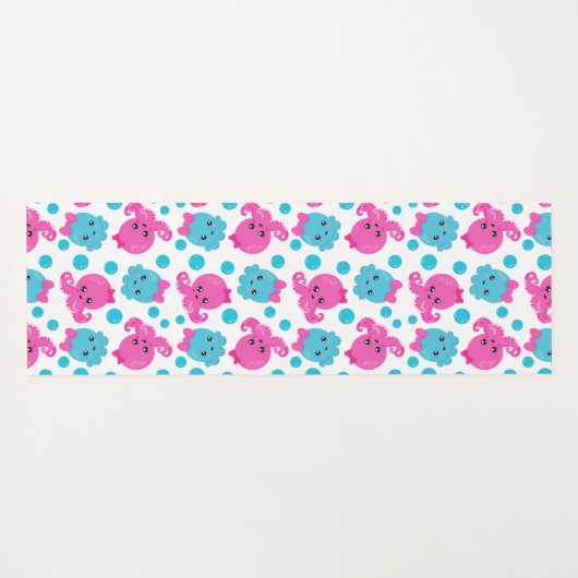 Octopus Pattern, Cute Octopus, Zee Animals Yogamat (Achterkant (horizontaal))