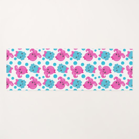 Octopus Pattern, Cute Octopus, Zee Animals Yogamat (Voorkant (horizontaal))