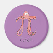 Octopus Pi Day Funny Cartoon Magneet (Voorkant)