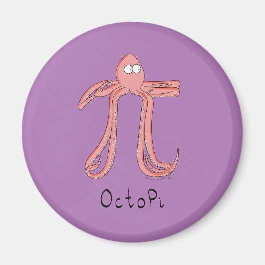 Octopus Pi Day Funny Cartoon Magneet (Voorkant)