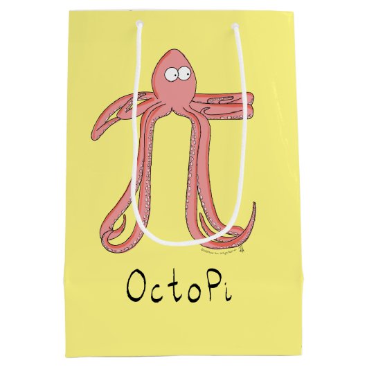 Octopus Pi Symbool Wiskunde Leraar Funny Medium Cadeauzakje (Achterkant)