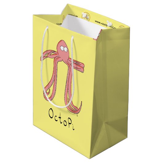 Octopus Pi Symbool Wiskunde Leraar Funny Medium Cadeauzakje (Achterkant Gekanteld)