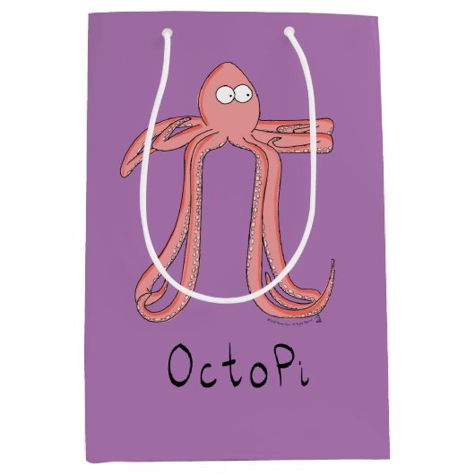 Octopus Pi Symbool Wiskunde Leraar Funny Medium Cadeauzakje (Voorkant)