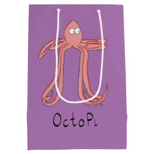 Octopus Pi Symbool Wiskunde Leraar Funny Medium Cadeauzakje (Achterkant)