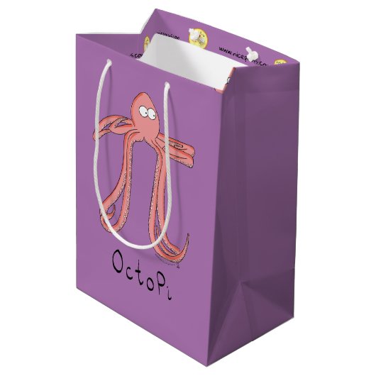 Octopus Pi Symbool Wiskunde Leraar Funny Medium Cadeauzakje (Achterkant Gekanteld)