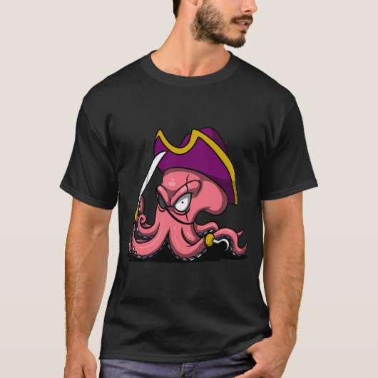Octopus Piraat T-shirt (Voorkant)