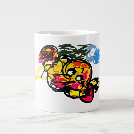 Octopus plezier grote koffiekop (Voorkant)