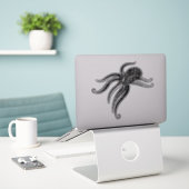 OCTOPUS POLYNESISCH STAMMENBLOK STICKER (Laptop op bureau)