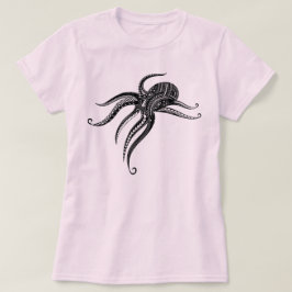 OCTOPUS POLYNESISCH STAMMENBLOK T-SHIRT
