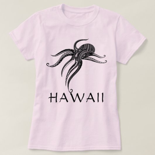 OCTOPUS POLYNESISCHE STAM HAWAII Blauw T-shirt (Design voorkant)