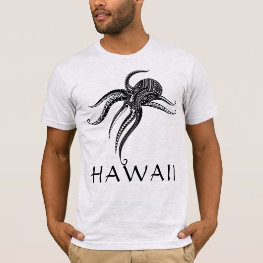 OCTOPUS POLYNESISCHE STAM HAWAII Blauw T-shirt (Voorkant)